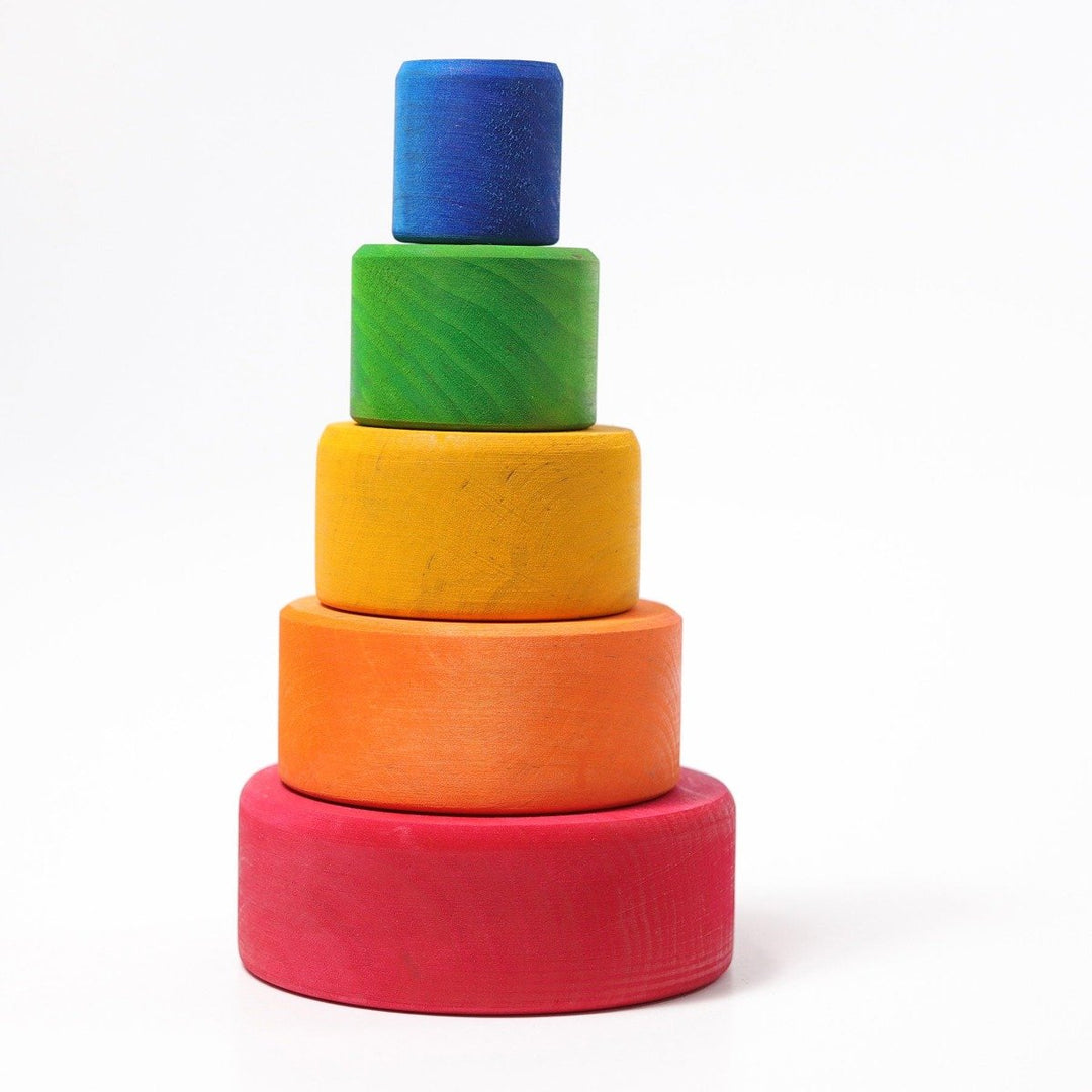 10351 Grimms Colored Stacking Bowls outside red