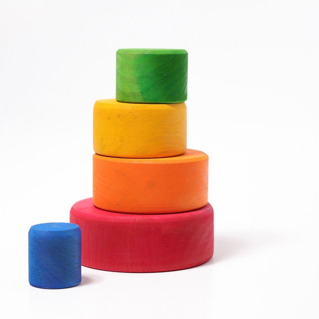 10351 Grimms Colored Stacking Bowls outside red