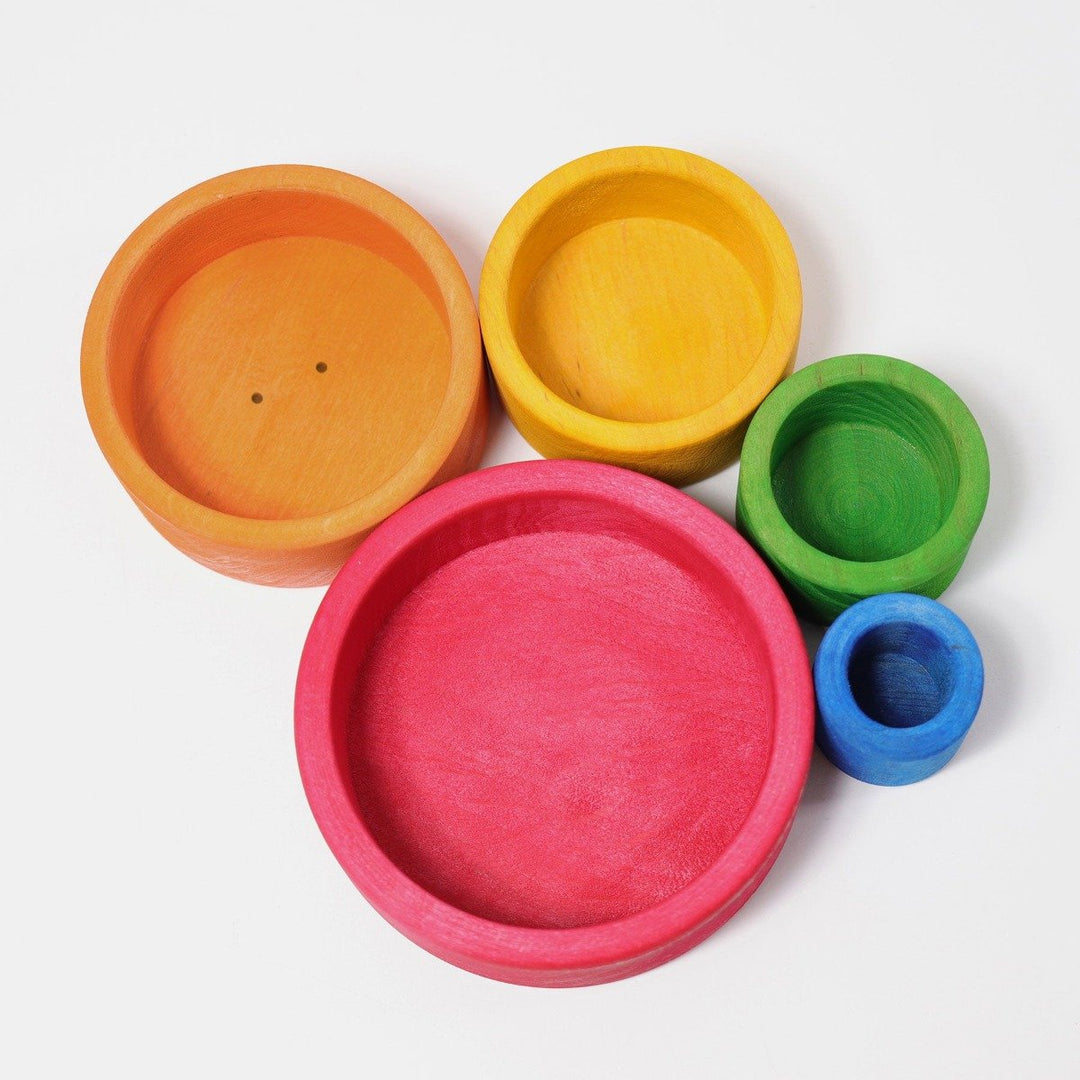 10351 Grimms Colored Stacking Bowls outside red