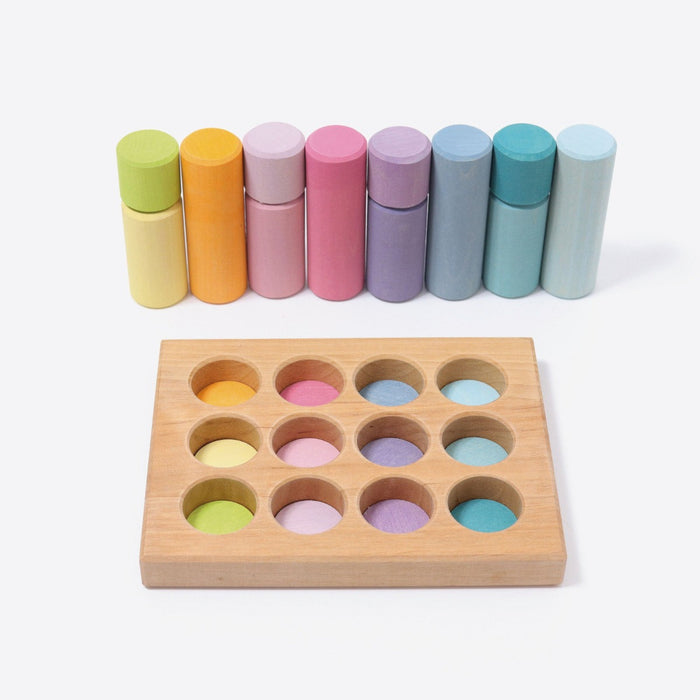 10574 Grimm's Stacking Game Small Pastel Rollers