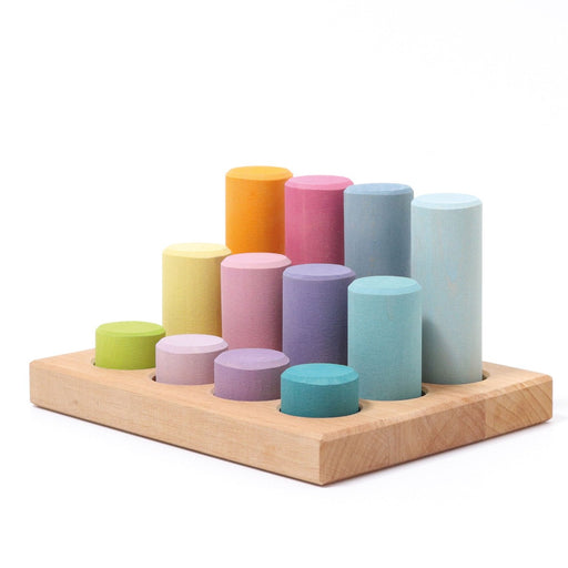 10574 Grimm's Stacking Game Small Pastel Rollers