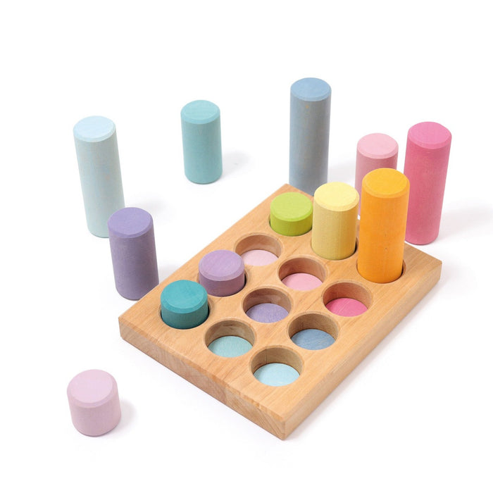 10574 Grimm's Stacking Game Small Pastel Rollers