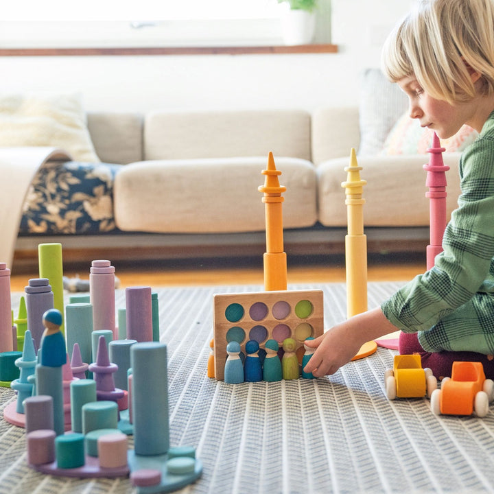 10574 Grimm's Stacking Game Small Pastel Rollers