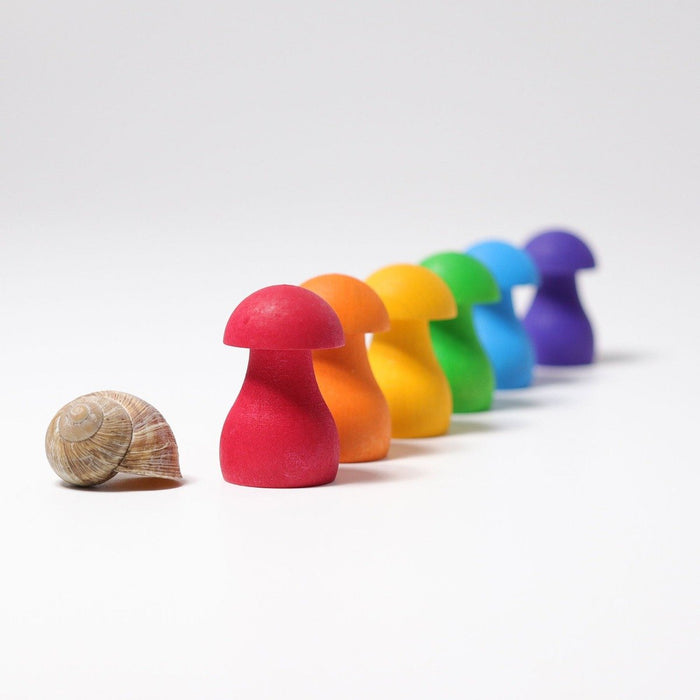 10585 Grimms Sorting Rainbow Mushrooms 12 pieces