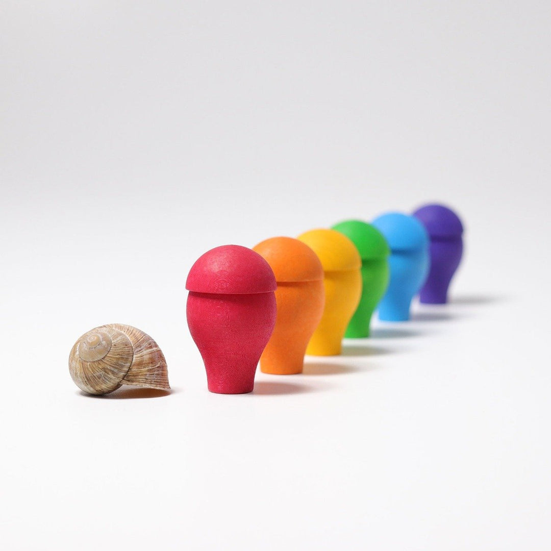 10585 Grimms Sorting Rainbow Mushrooms 12 pieces