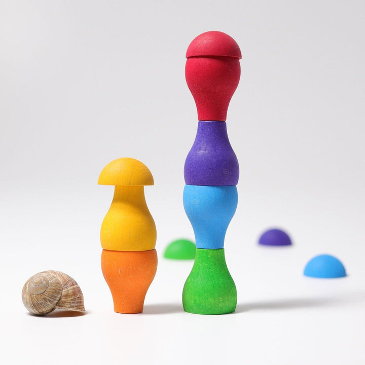 10585 Grimms Sorting Rainbow Mushrooms 12 pieces