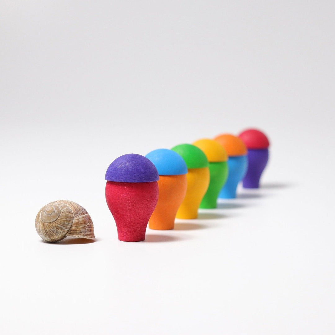 10585 Grimms Sorting Rainbow Mushrooms 12 pieces