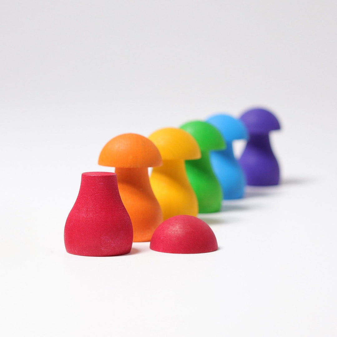 10585 Grimms Sorting Rainbow Mushrooms 12 pieces