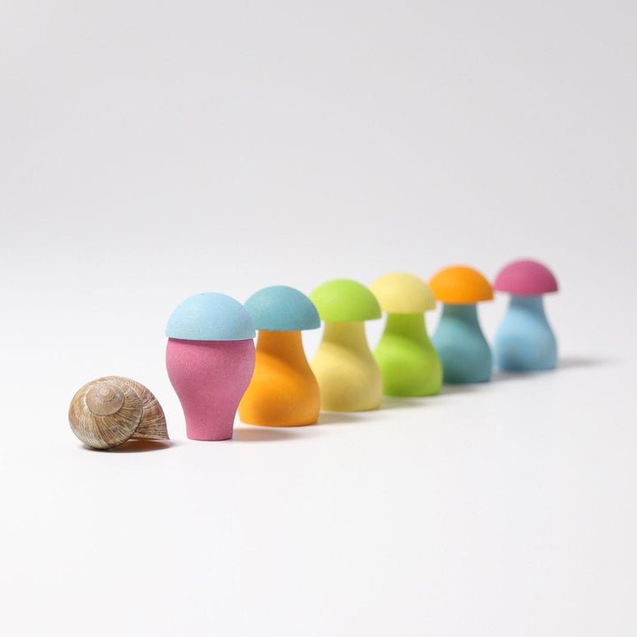 10586 Grimms Sorting Pastel Mushrooms 12 pieces