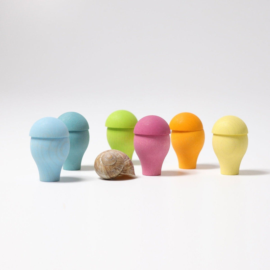 10586 Grimms Sorting Pastel Mushrooms 12 pieces