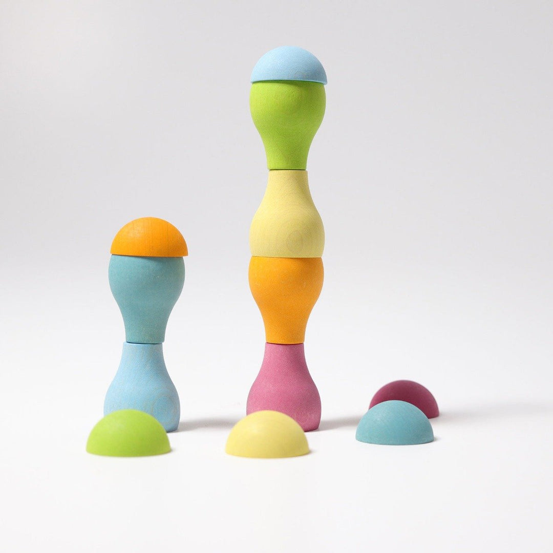 10586 Grimms Sorting Pastel Mushrooms 12 pieces