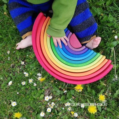 Grimms Large 12 Piece Wooden Rainbow
