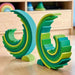 10671-10672 Grimm's Rainbow Meadow Green Tunnel Large 12 pieces and Grimm's Rainbow Forest Green Tunnel Large 12 pieces