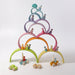 10673 Grimms Large Pastel Rainbow Tunnel 12 pieces
