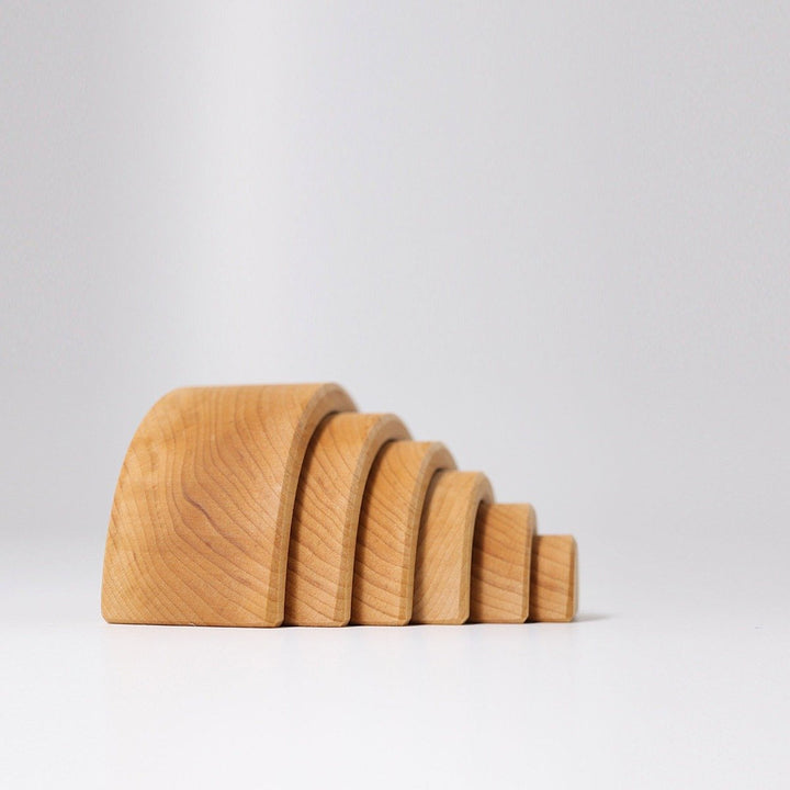 GR-10680 Grimm's Rainbow Natural Tunnel Medium 6 Pieces