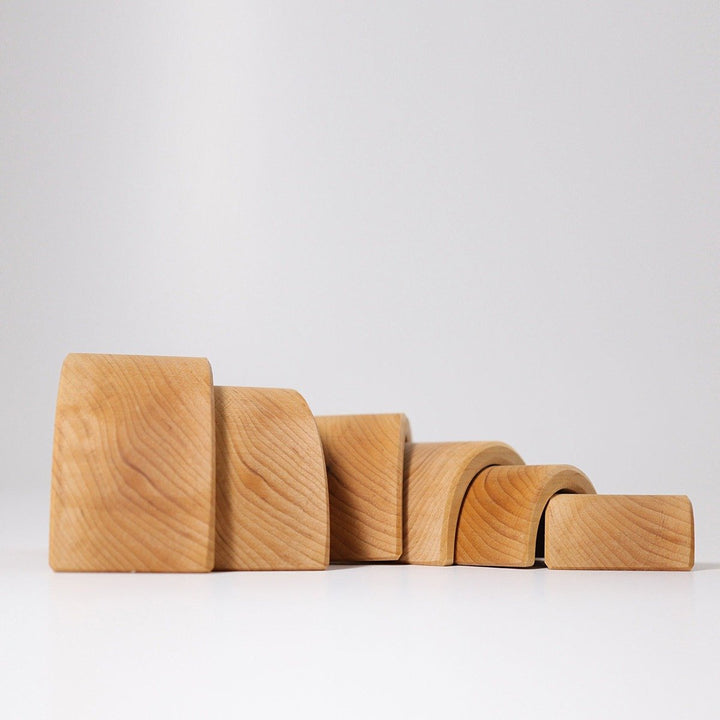 GR-10680 Grimm's Rainbow Natural Tunnel Medium 6 Pieces