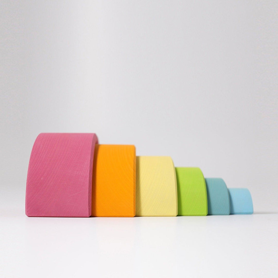 10701 Grimms Medium Pastel Rainbow Tunnel 6 pieces