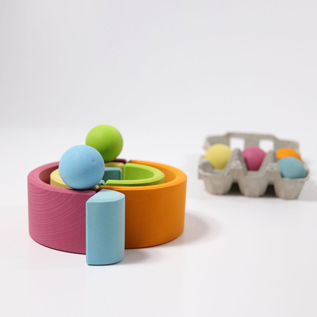 10701 Grimms Medium Pastel Rainbow Tunnel 6 pieces