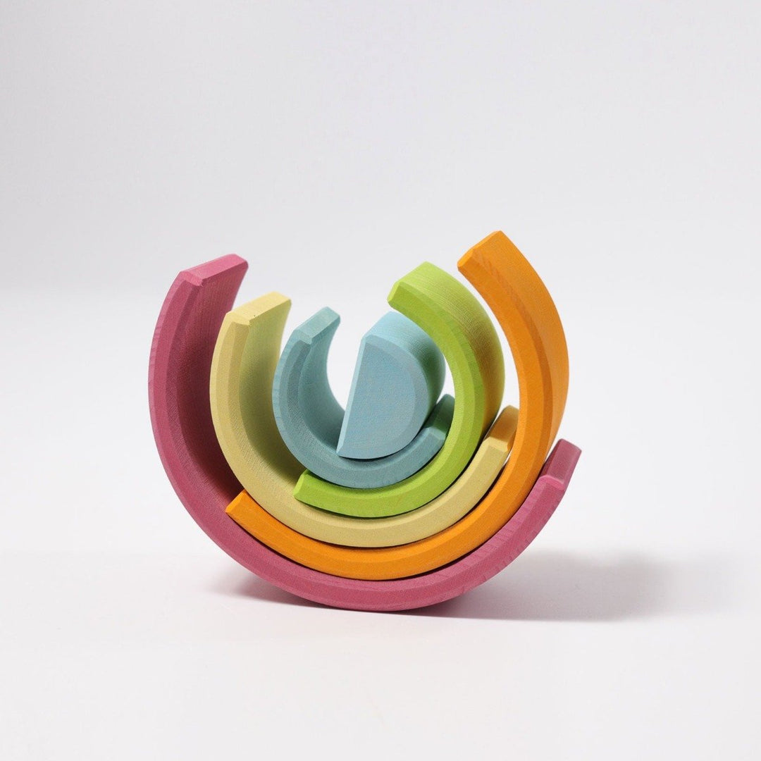 10701 Grimms Medium Pastel Rainbow Tunnel 6 pieces