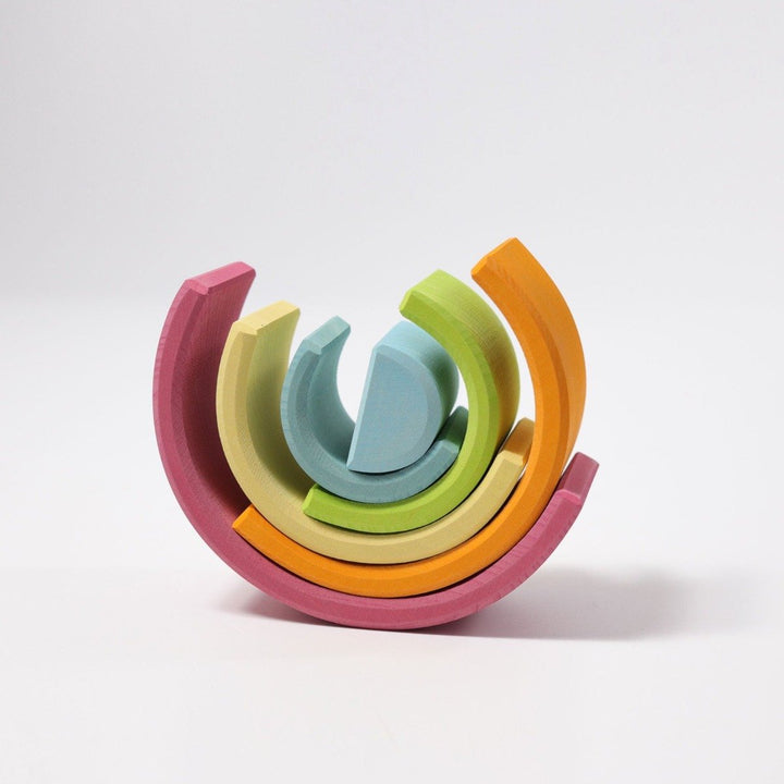 10701 Grimms Medium Pastel Rainbow Tunnel 6 pieces