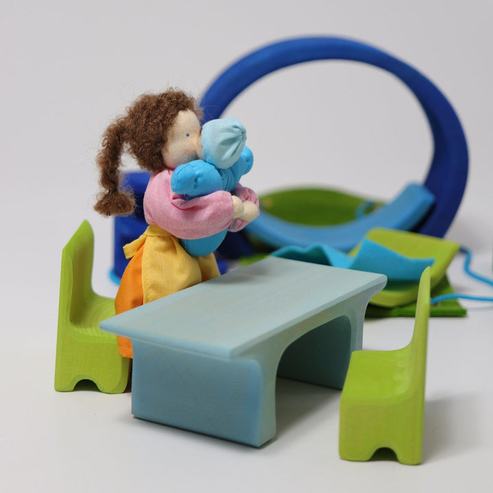 10881 Grimm's Portable Doll House blue-green