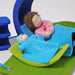 10881 Grimm's Portable Doll House blue-green