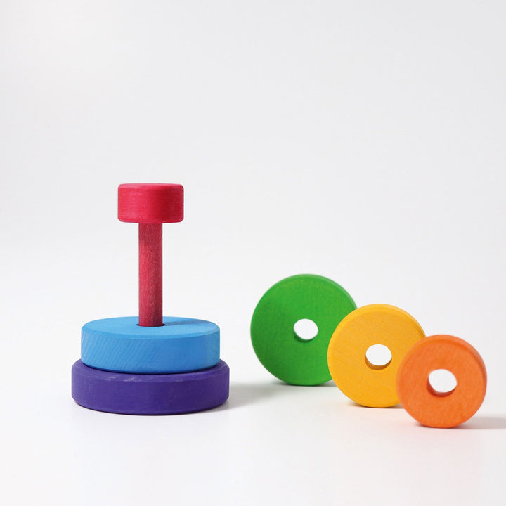 GR-11010 Grimm's Conical Stacking Tower Small Rainbow
