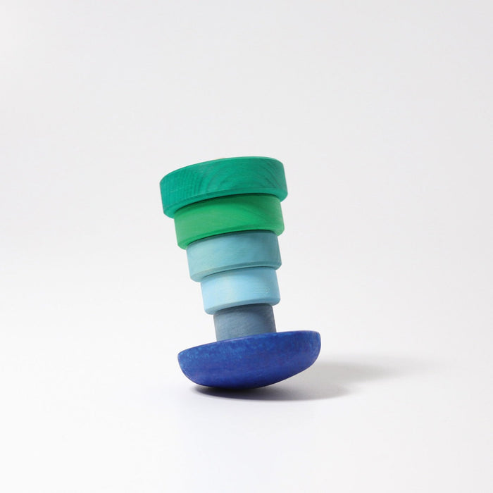 GR-11012 Grimm's Conical Stacking Tower Wobbly Blue