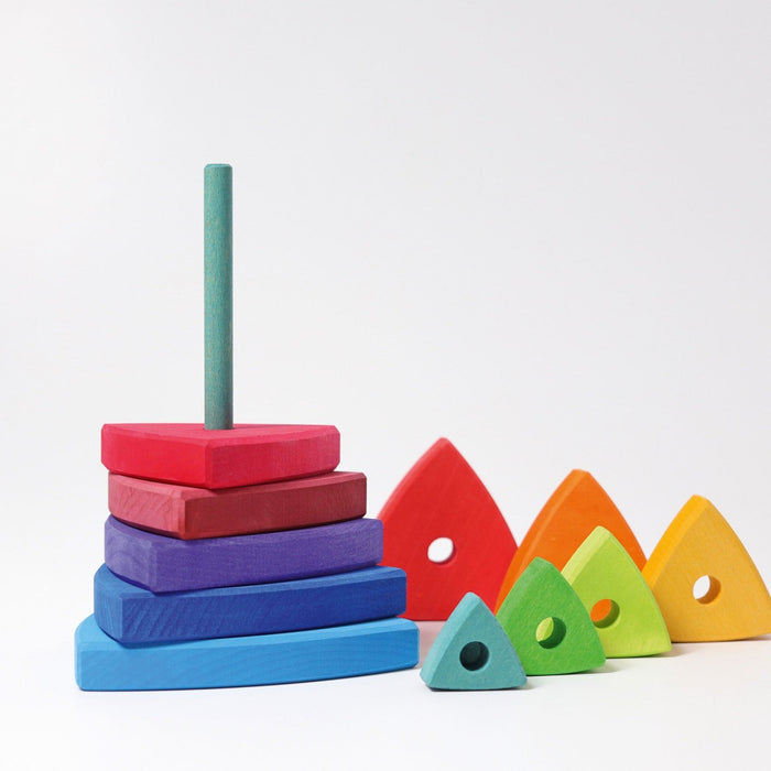 Grimm s Stacking Tower Triangle Rainbow Australia Oskar s