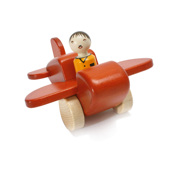 11050.1 Weizenkorn Wooden Plane with 1 Passenger red