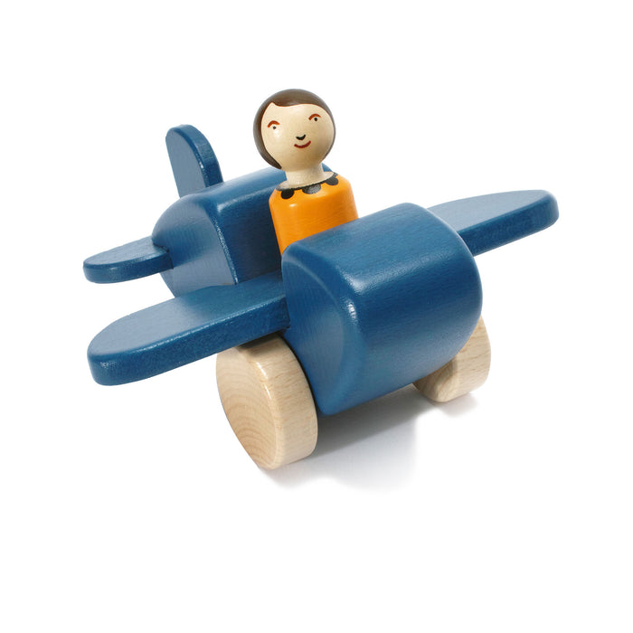 11050.3 Weizenkorn Wooden Plane with 1 Passenger Blue