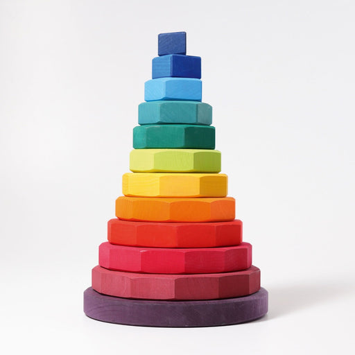 11090 Grimms Large Rainbow Geometrical Stacking Tower