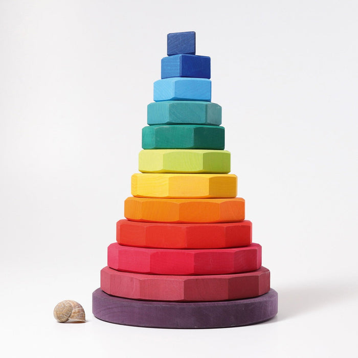 11090 Grimms Large Rainbow Geometrical Stacking Tower