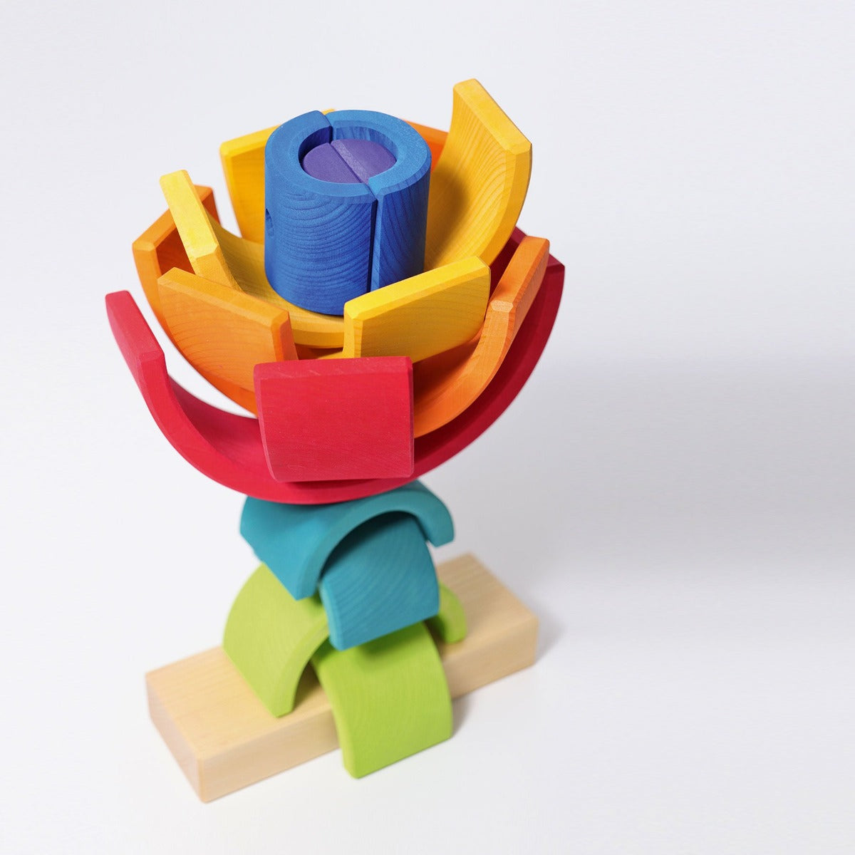 Grimm's Rainbow Stacking Tower from Oskar's Wooden Ark