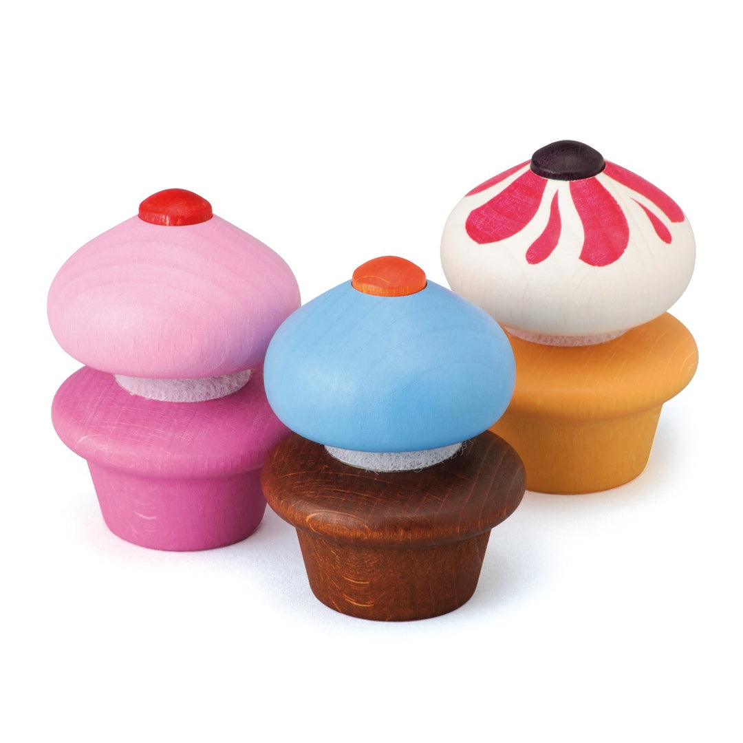 Erzi Cupcakes Wooden Play Food for Children's Pretend Play from Australia