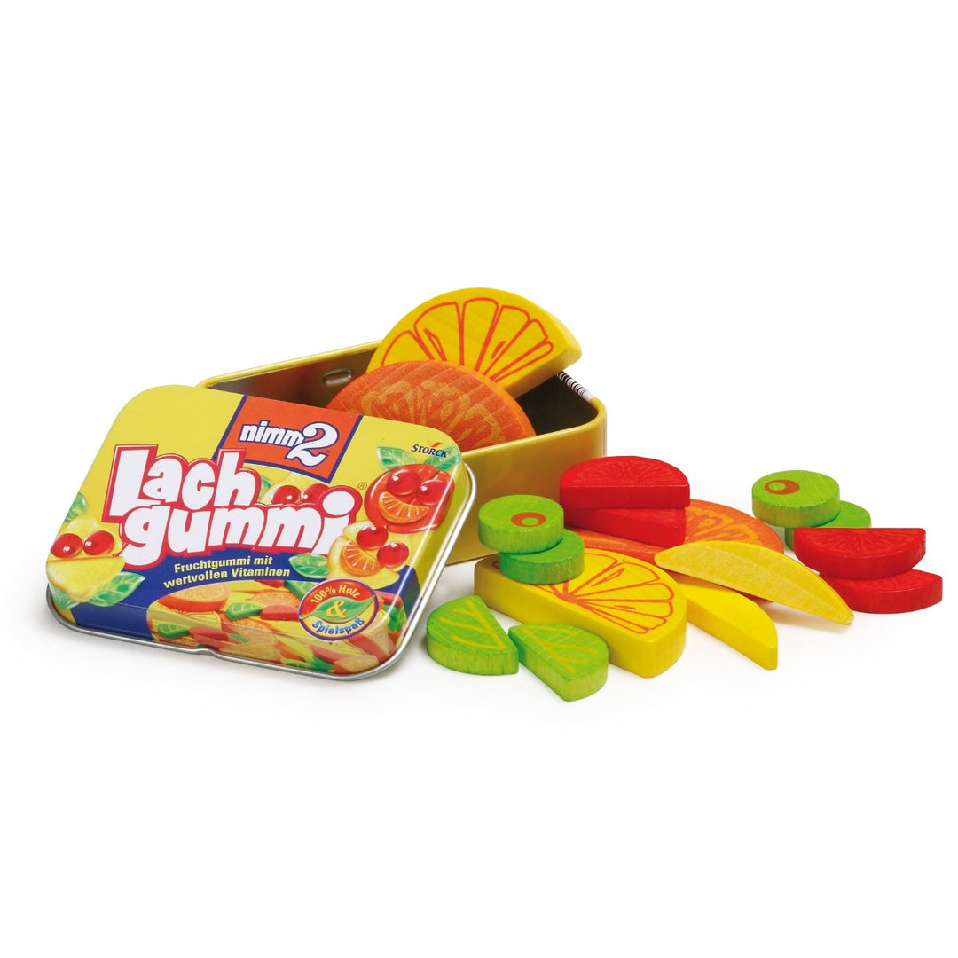 Erzi Fruit Jellies in a Tin Wooden Play Food for Children's Pretend Play from Australia