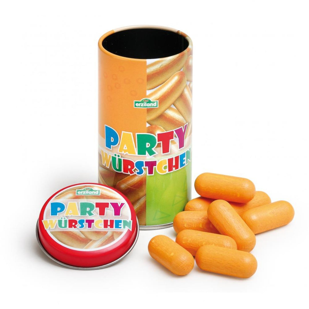 Erzi Party Sausages in a Tin Wooden Play Food for Children's Pretend Play from Australia