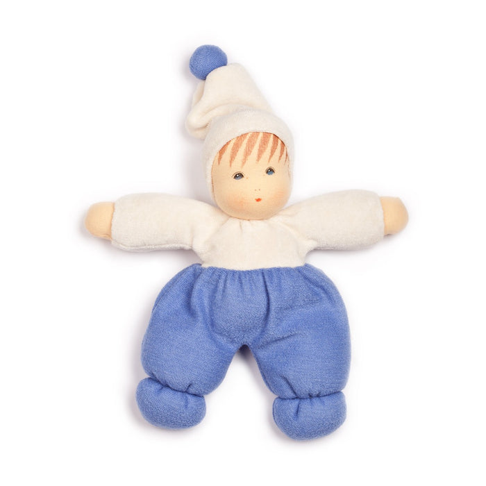 164404 Nanchen Natur Mopschen Doll Blue