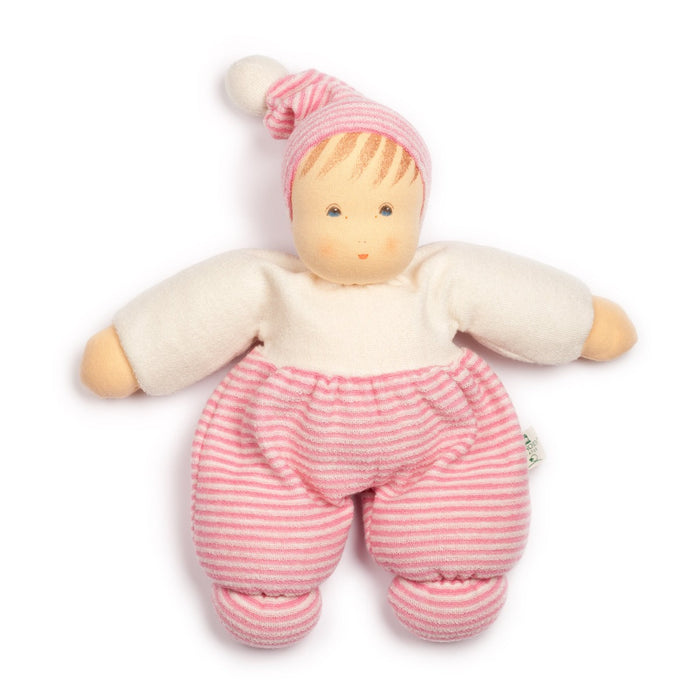 169433 Nanchen Natur Mopschen Doll Pink Stripe