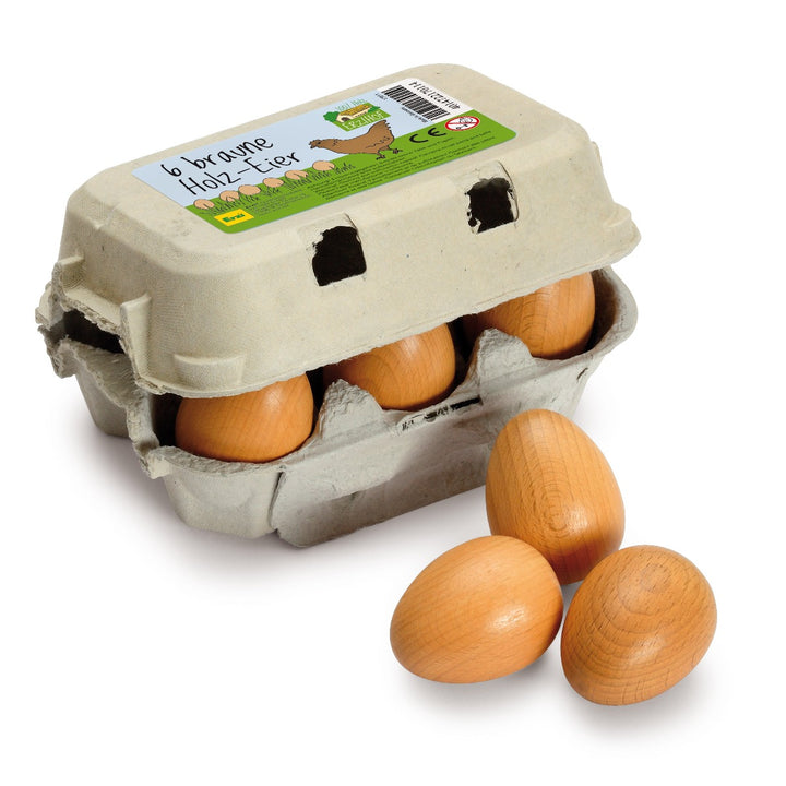 17011 Erzi Eggs Brown Sixpack