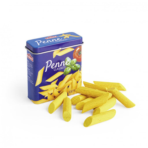 Erzi Penne Pasta in a Tin Wooden Play Food for Children's Pretend Play from Australia
