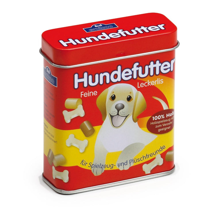 Erzi Dog Food in a Tin Wooden Play Food for Children's Pretend Play from Australia