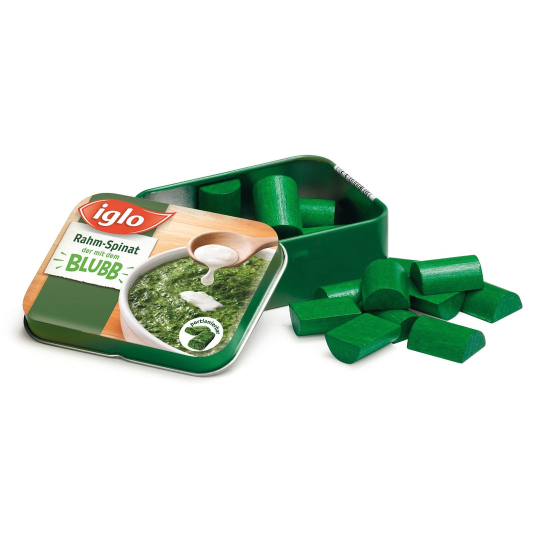 Erzi Spinach in a Tin Wooden Play Food for Children's Pretend Play from Australia
