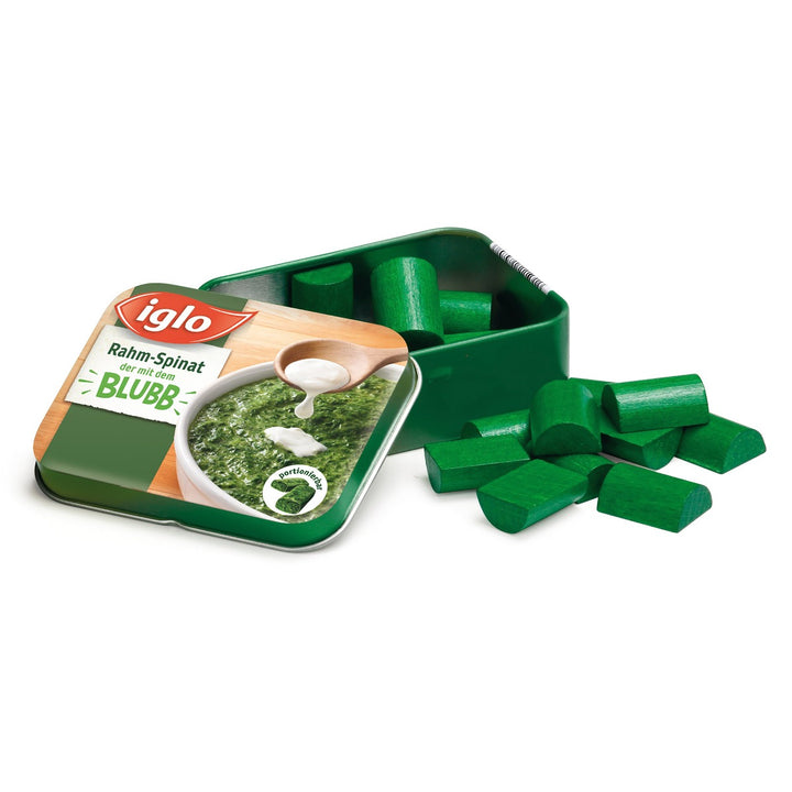Erzi Spinach in a Tin Wooden Play Food for Children's Pretend Play from Australia