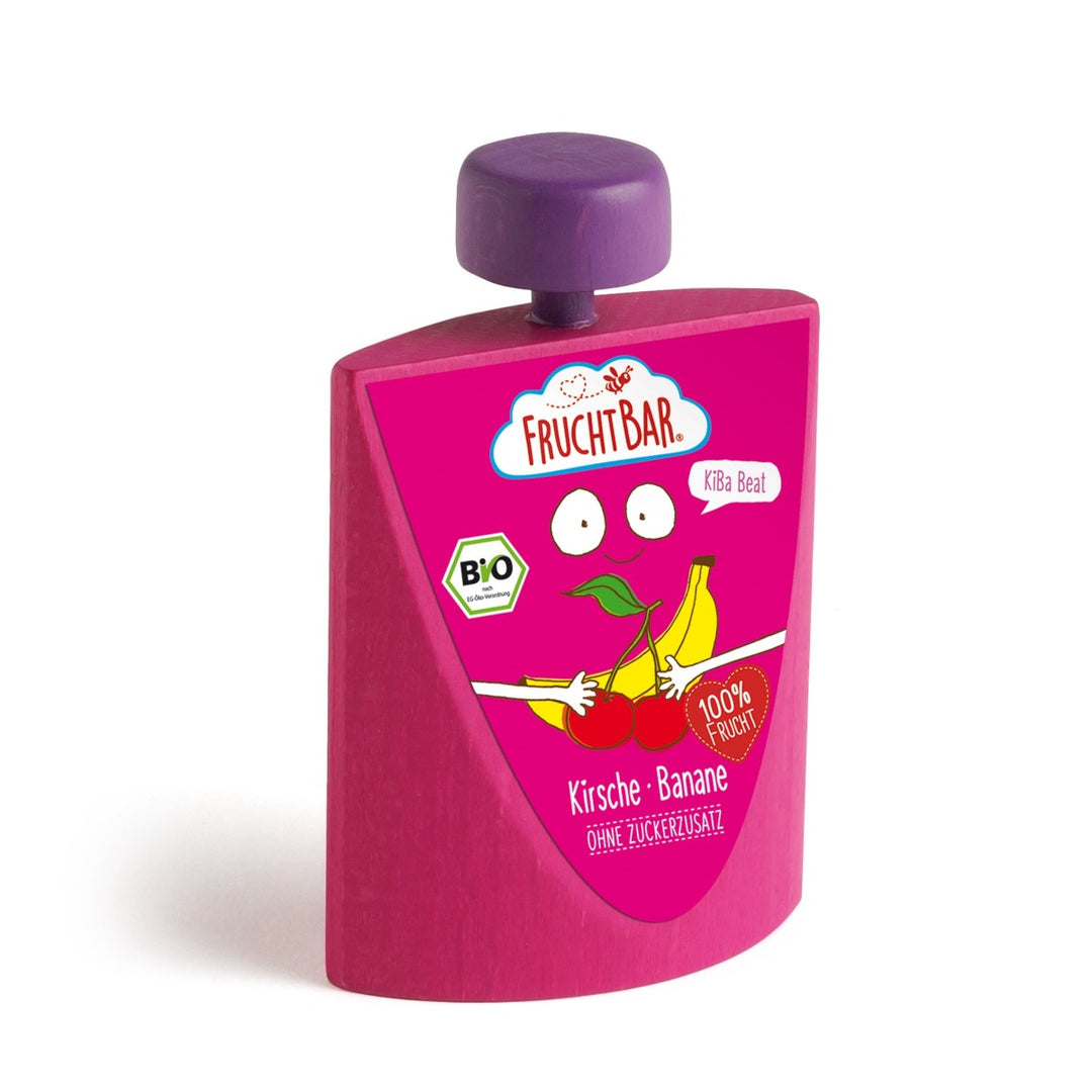Erzi Squeezy Cherry Banana Fruit Pouch Wooden Play Food for Children's Pretend Play from Australia