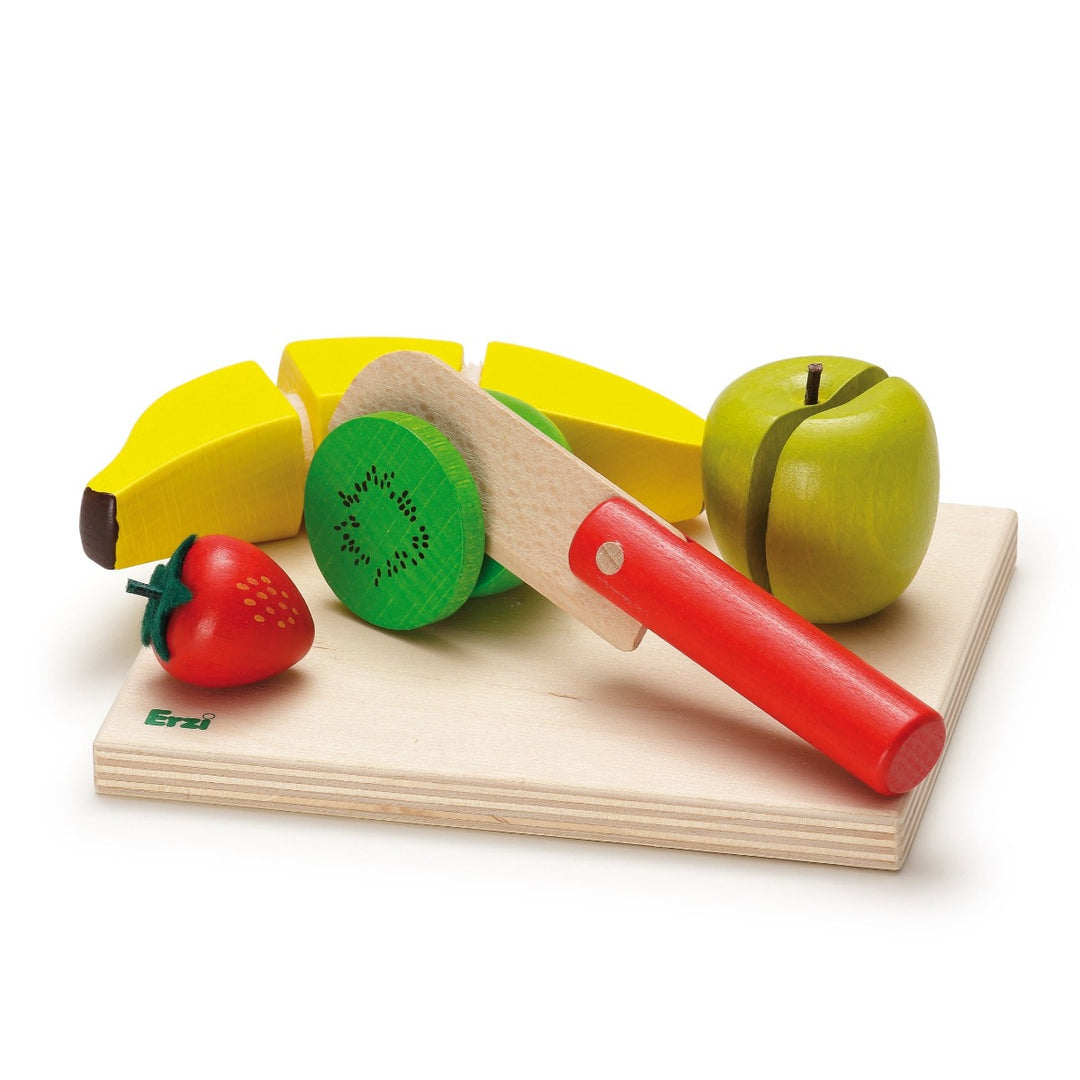 Erzi Fruit Salad Cutting Set Wooden Play Food for Children's Pretend Play from Australia