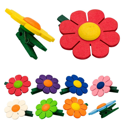 33300 Graupner Christmas Tree Ornament Flower with Clip Set of 12 pieces