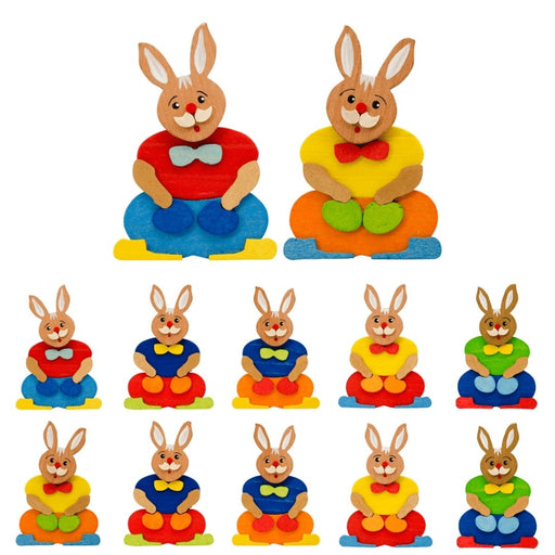 35100 Graupner Christmas Tree Ornament Easter Bunny with Clip Set of 12 Pieces