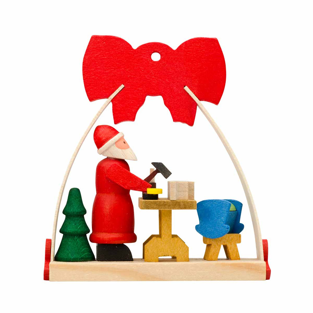 Christmas Tree Ornament - Santa Claus Arch with Bow