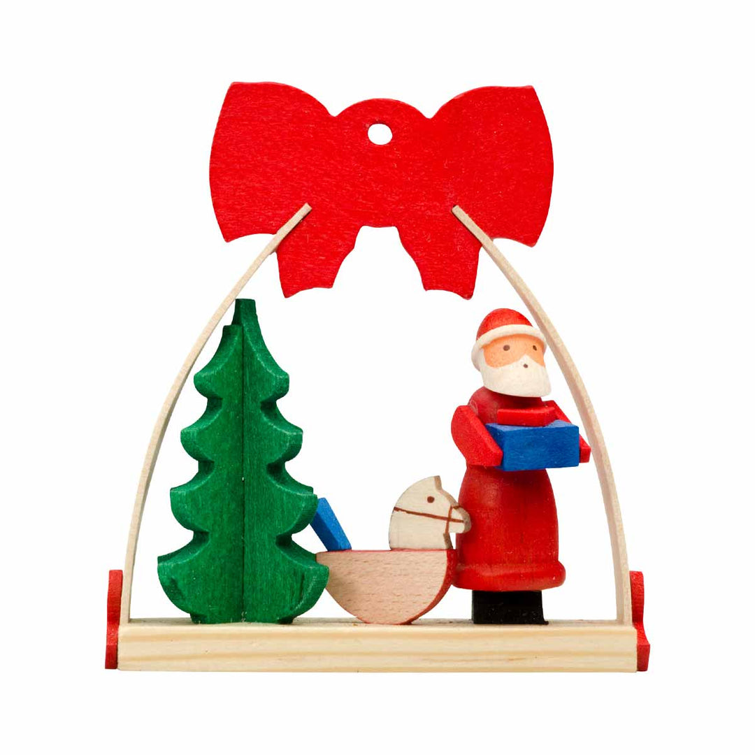 Christmas Tree Ornament - Santa Claus Arch with Bow